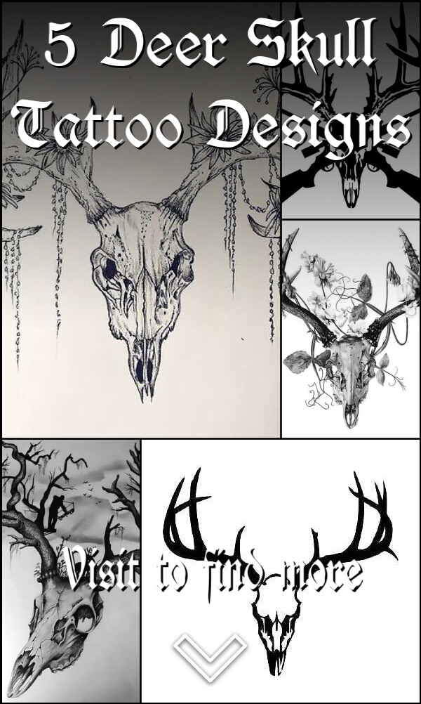 5 Deer Skull Tattoo Designs