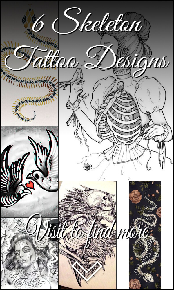 6 Skeleton Tattoo Designs