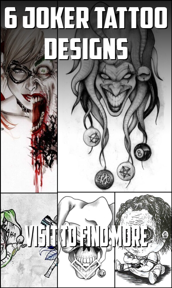6 Joker Tattoo Designs