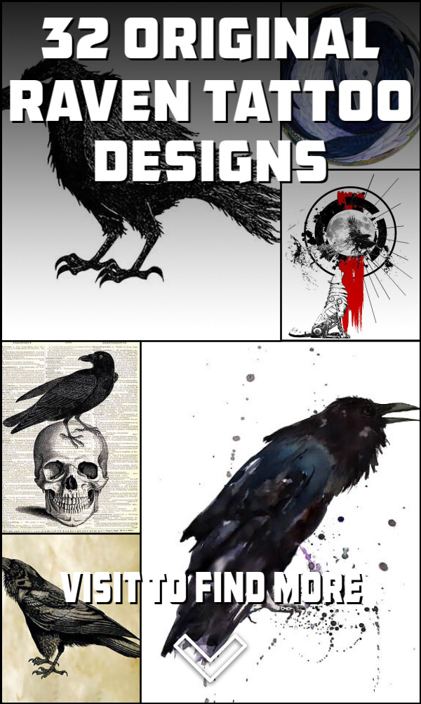32 Original Raven Tattoo Designs