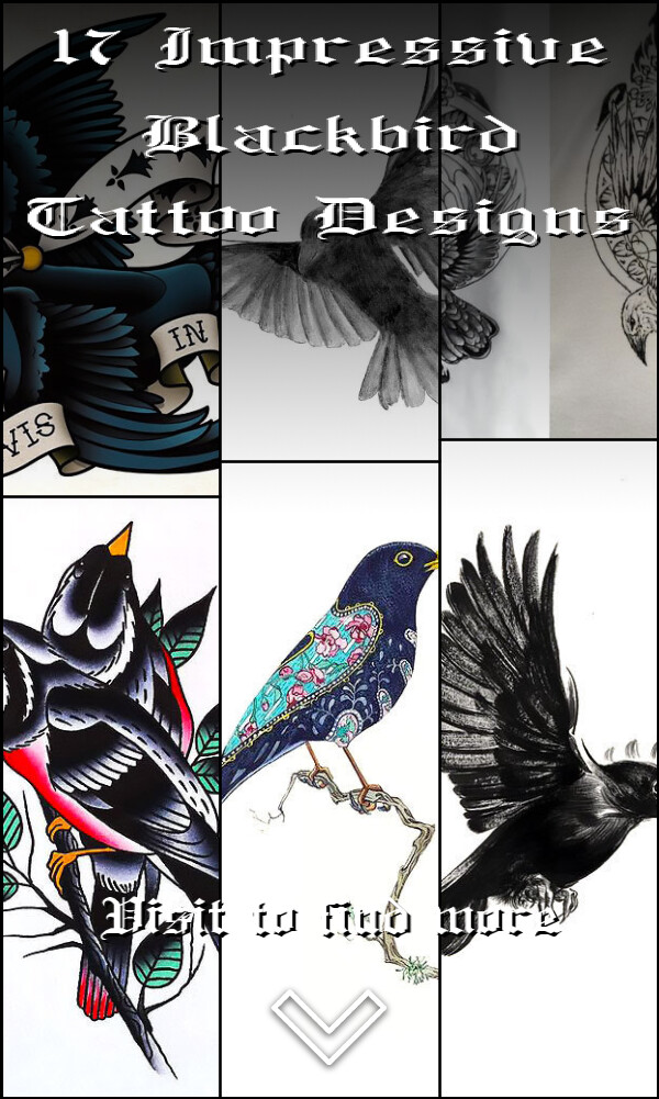 17 Impressive Blackbird Tattoo Designs