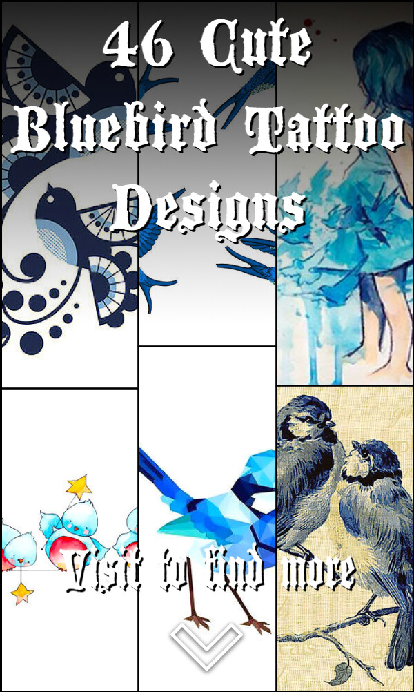 46 Cute Bluebird Tattoo Designs
