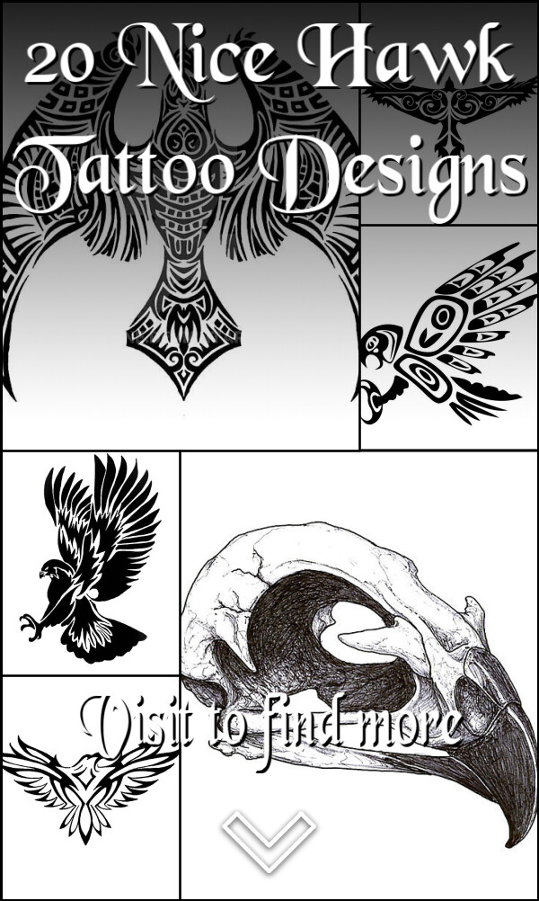 20 Nice Hawk Tattoo Designs