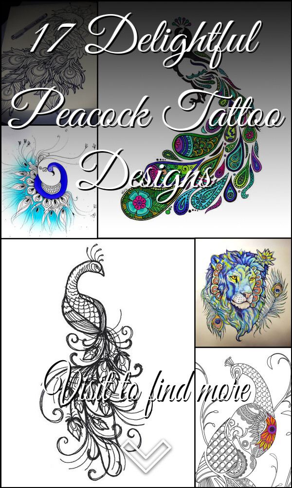 17 Delightful Peacock Tattoo Designs