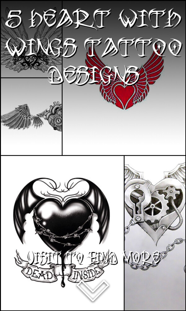 5 Heart with Wings Tattoo Designs