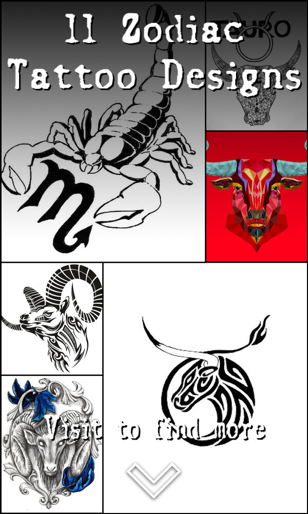 11 Zodiac Tattoo Designs