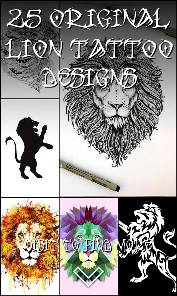 25 Original Lion Tattoo Designs