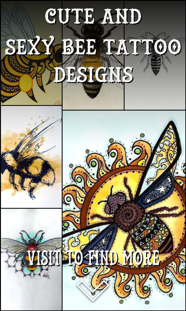 29 Cute and Sexy Bee Tattoo Designs