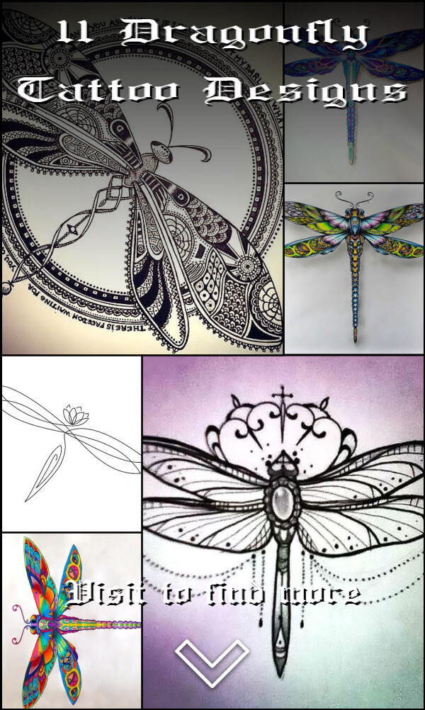 11 Dragonfly Tattoo Designs