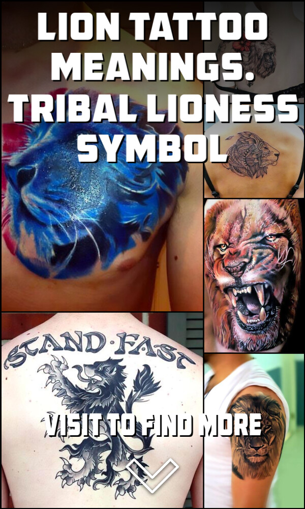 Lion Tattoo Meanings. Tribal Lioness Symbol