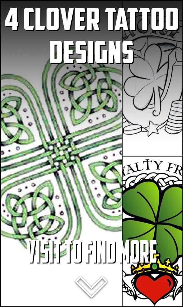 4 Clover Tattoo Designs