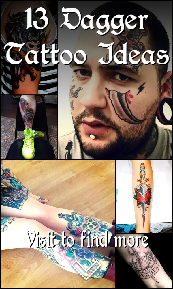 13 Dagger Tattoo Ideas