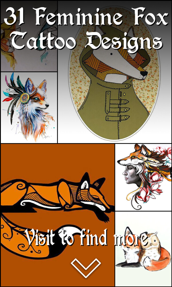 31 Feminine Fox Tattoo Designs