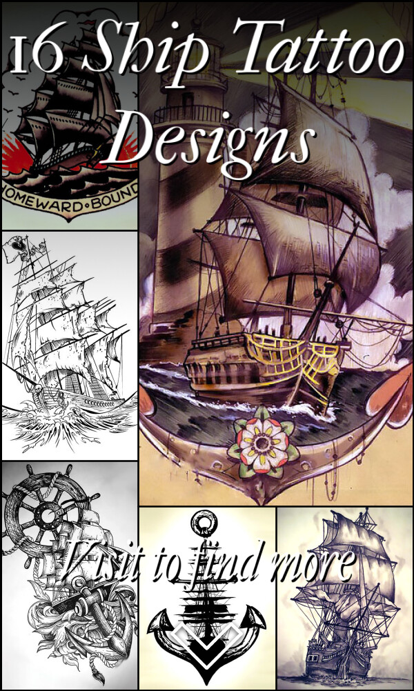 16 Ship Tattoo Designs