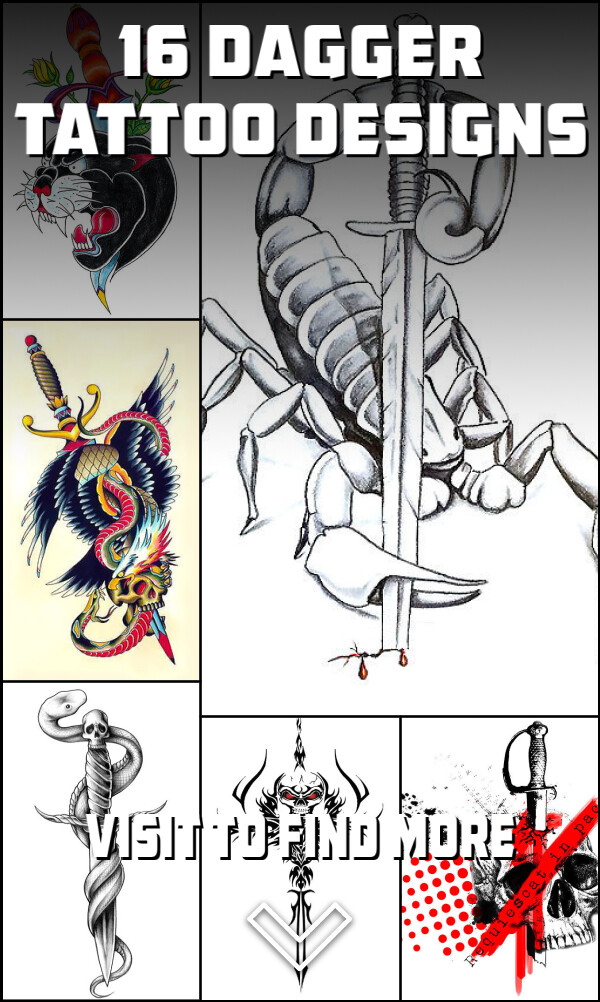 16 Dagger Tattoo Designs