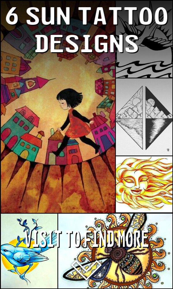 6 Sun Tattoo Designs