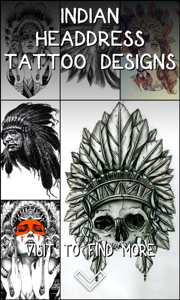 6 Indian Headdress Tattoo Designs