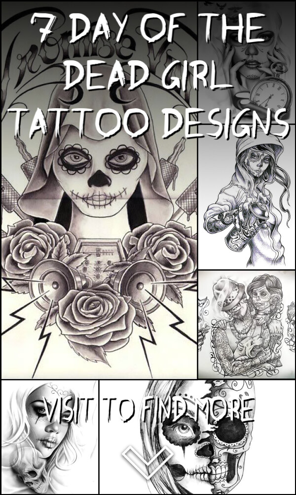 7 Day of the Dead Girl Tattoo Designs