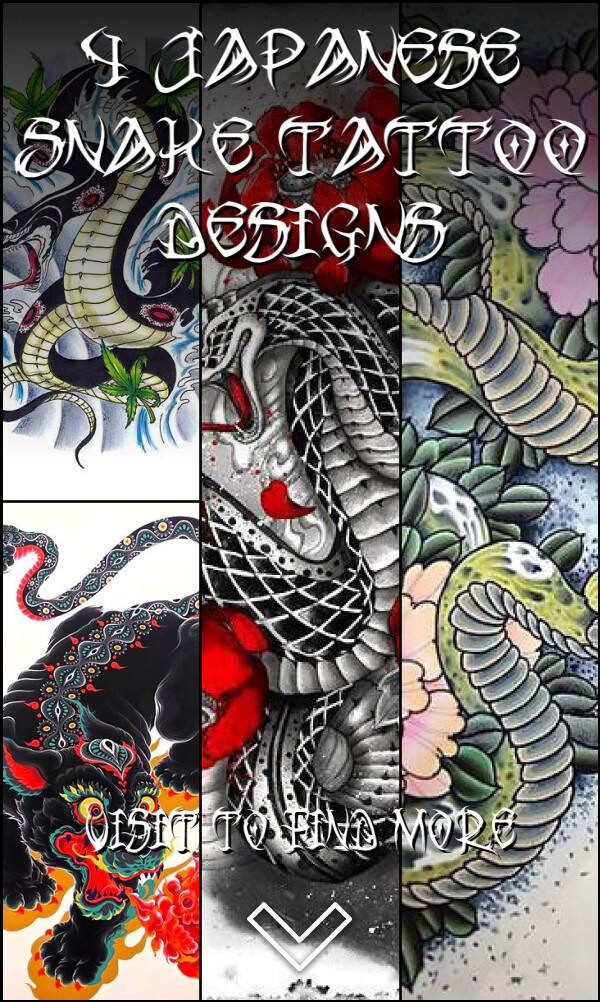 4 Japanese Snake Tattoo Designs