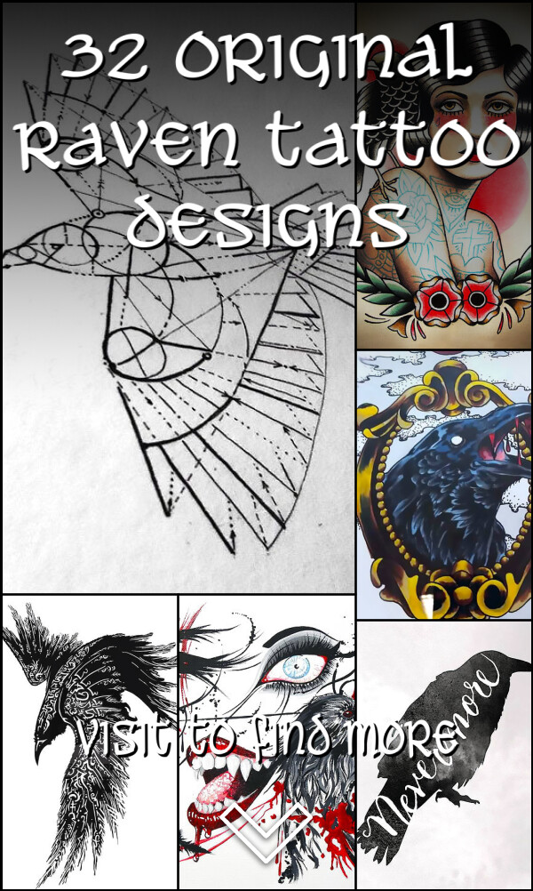 32 Original Raven Tattoo Designs