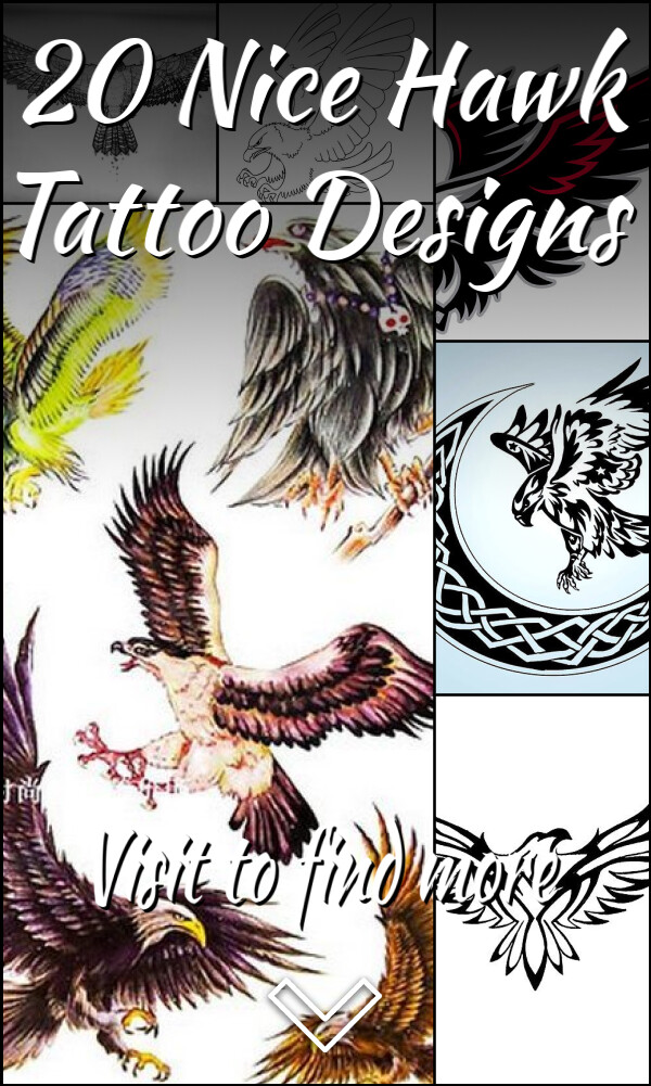20 Nice Hawk Tattoo Designs