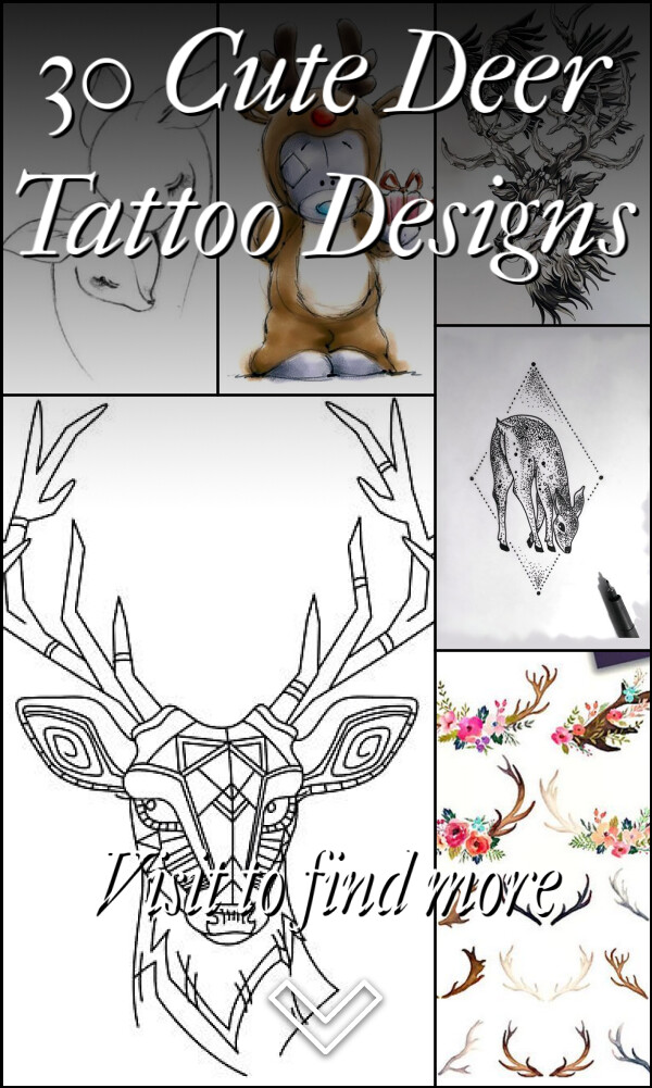 30 Cute Deer Tattoo Designs