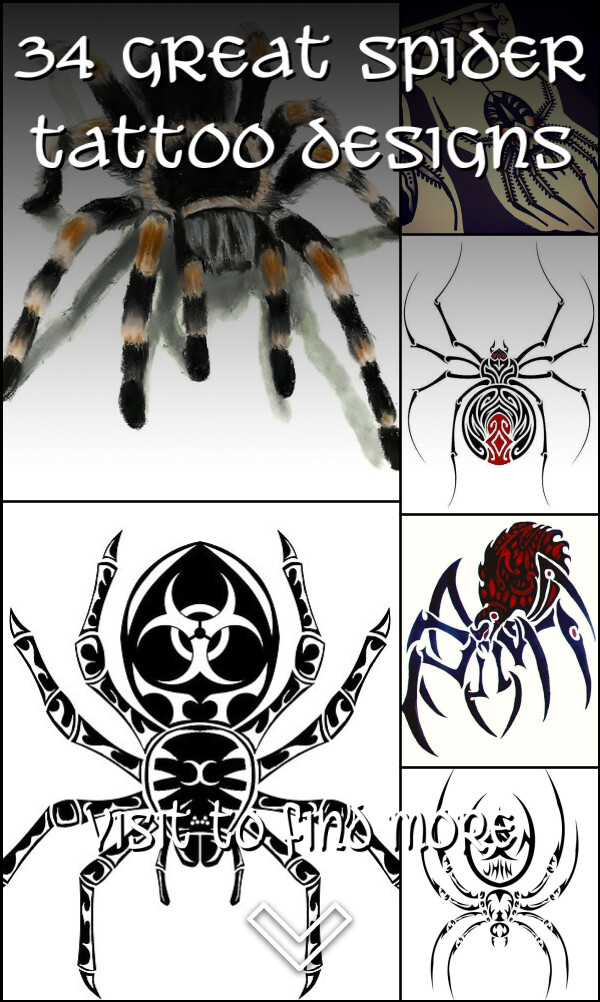 34 Great Spider Tattoo Designs