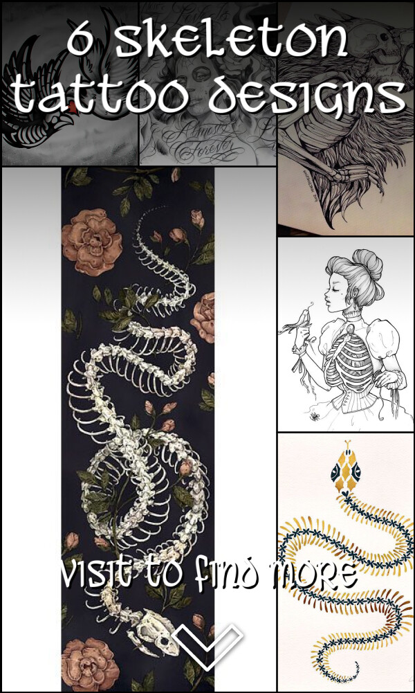 6 Skeleton Tattoo Designs