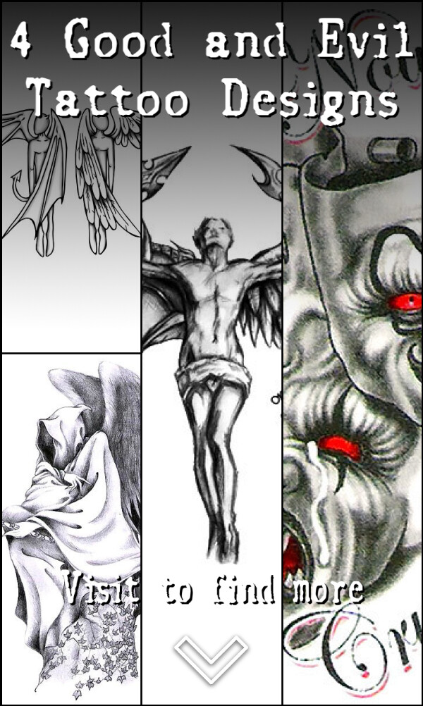 4 Good and Evil Tattoo Designs