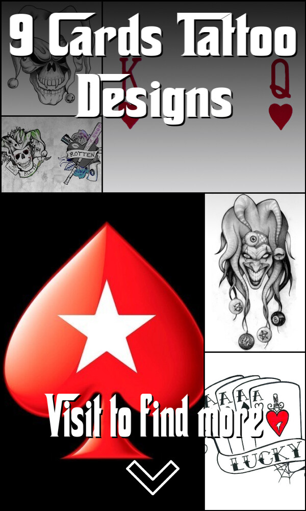 9 Cards Tattoo Designs