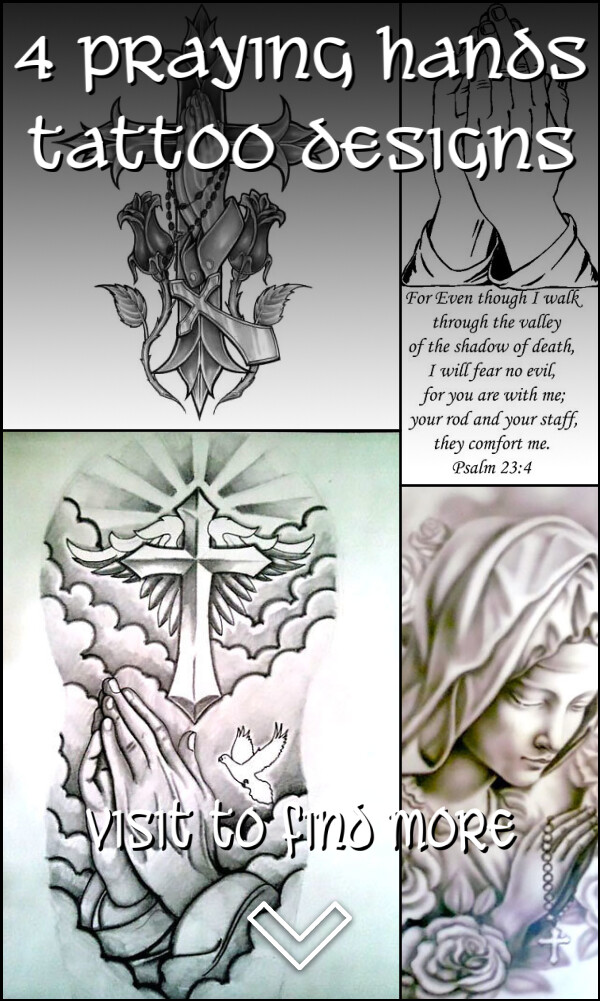 4 Praying Hands Tattoo Designs
