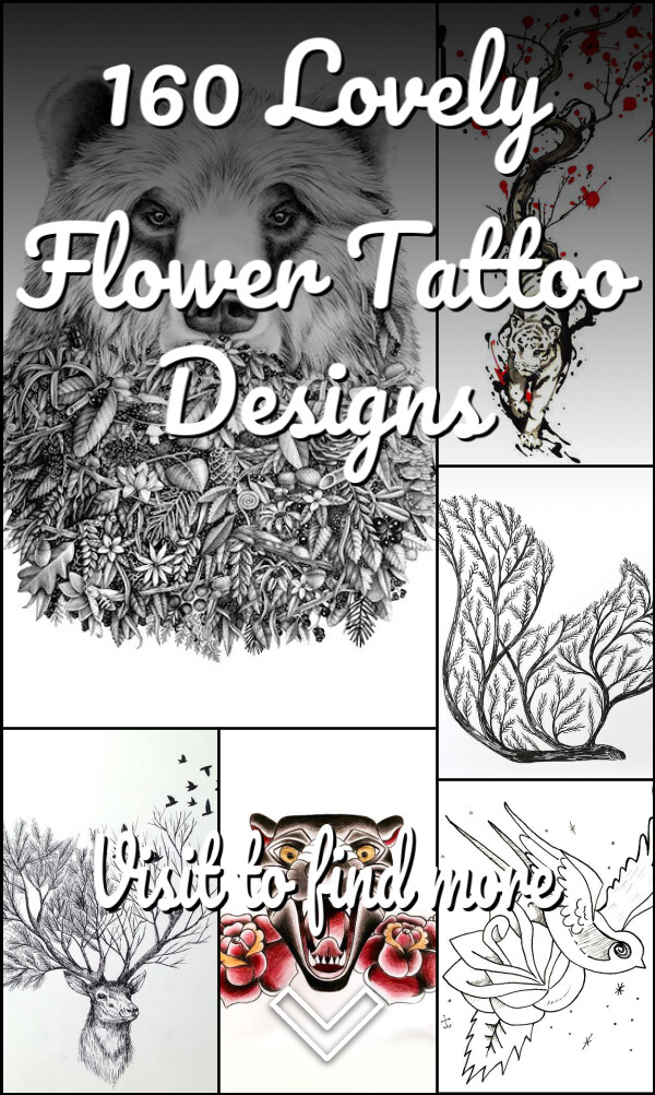 160 Lovely Flower Tattoo Designs