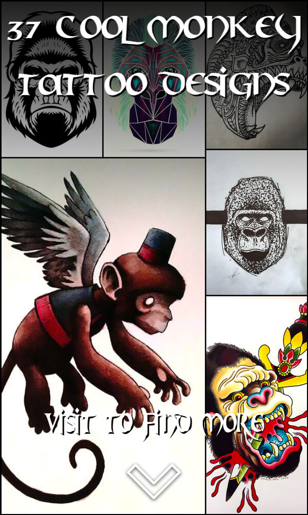 37 Cool Monkey Tattoo Designs