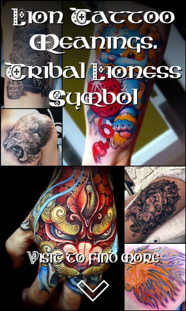 Lion Tattoo Meanings. Tribal Lioness Symbol