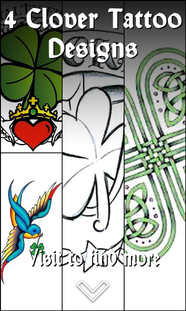 4 Clover Tattoo Designs