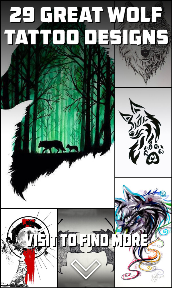 29 Great Wolf Tattoo Designs