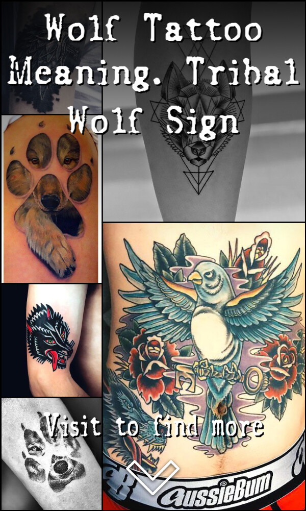 Wolf Tattoo Meaning. Tribal Wolf Sign