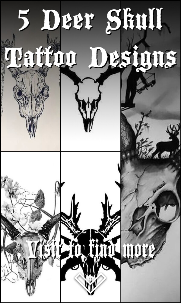5 Deer Skull Tattoo Designs