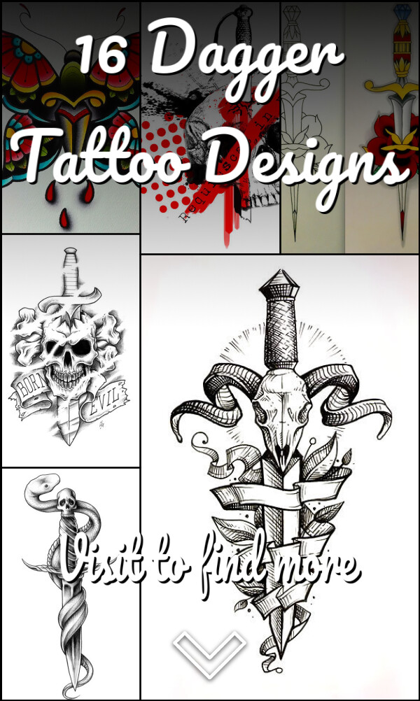 16 Dagger Tattoo Designs