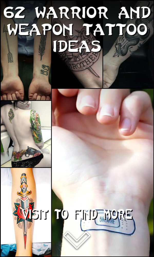 62 Warrior and Weapon Tattoo Ideas