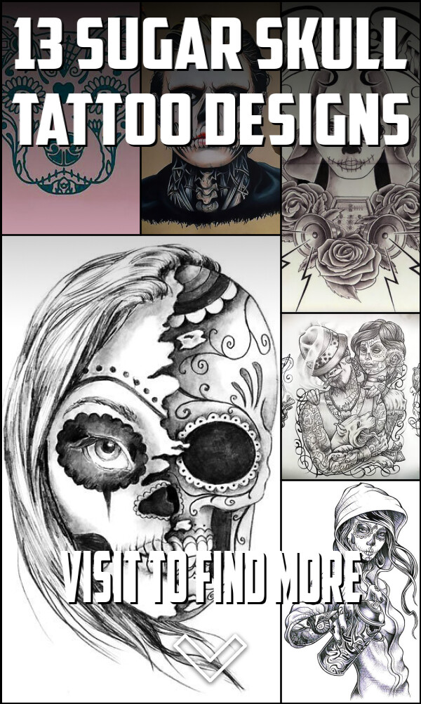 13 Sugar Skull Tattoo Designs