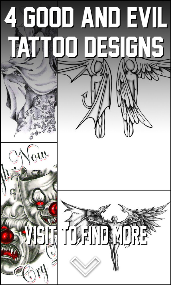 4 Good and Evil Tattoo Designs