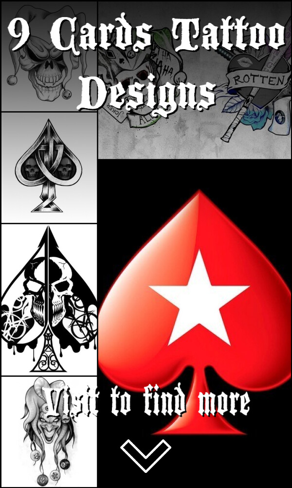 9 Cards Tattoo Designs