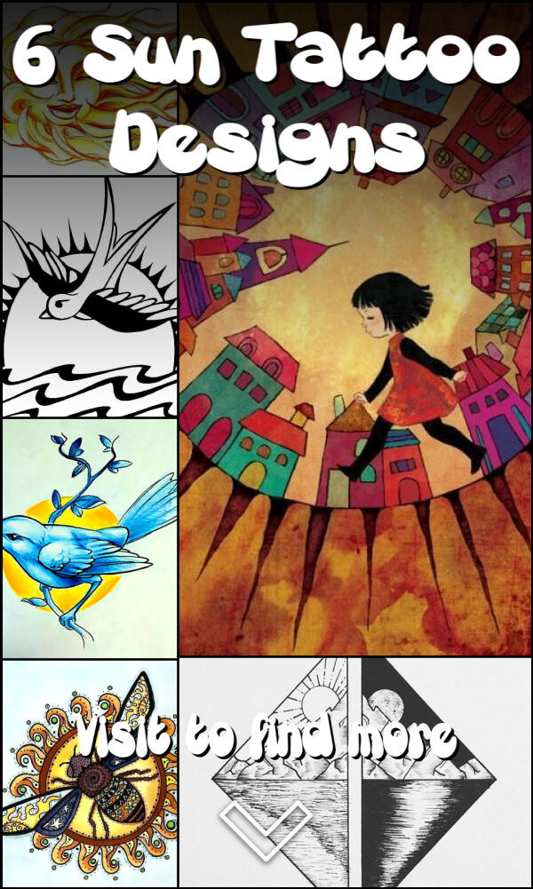 6 Sun Tattoo Designs