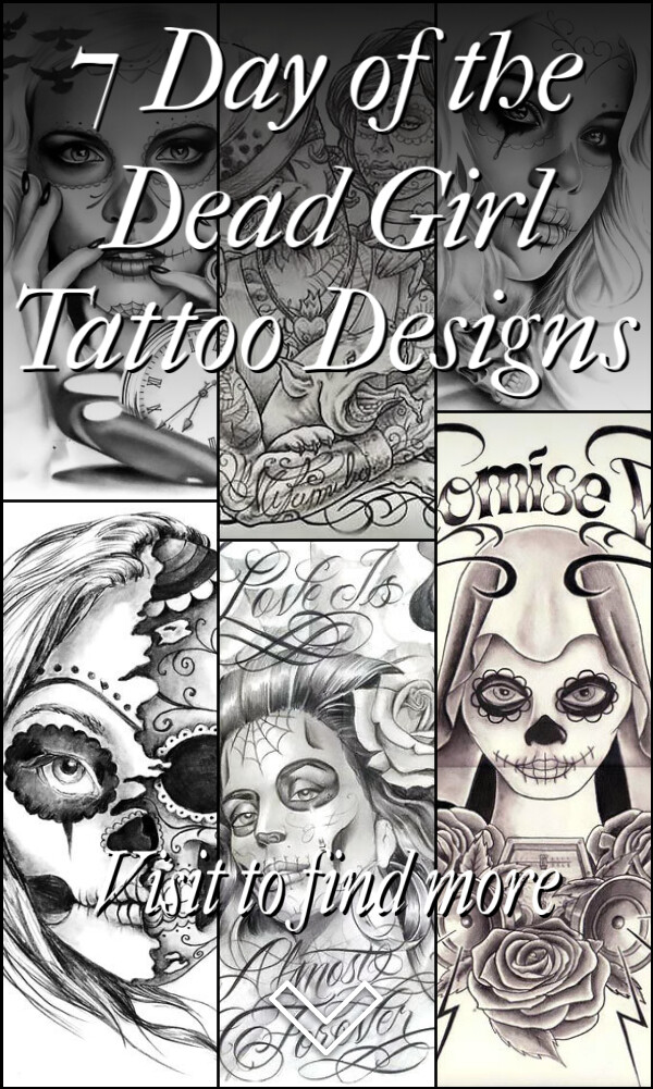 7 Day of the Dead Girl Tattoo Designs