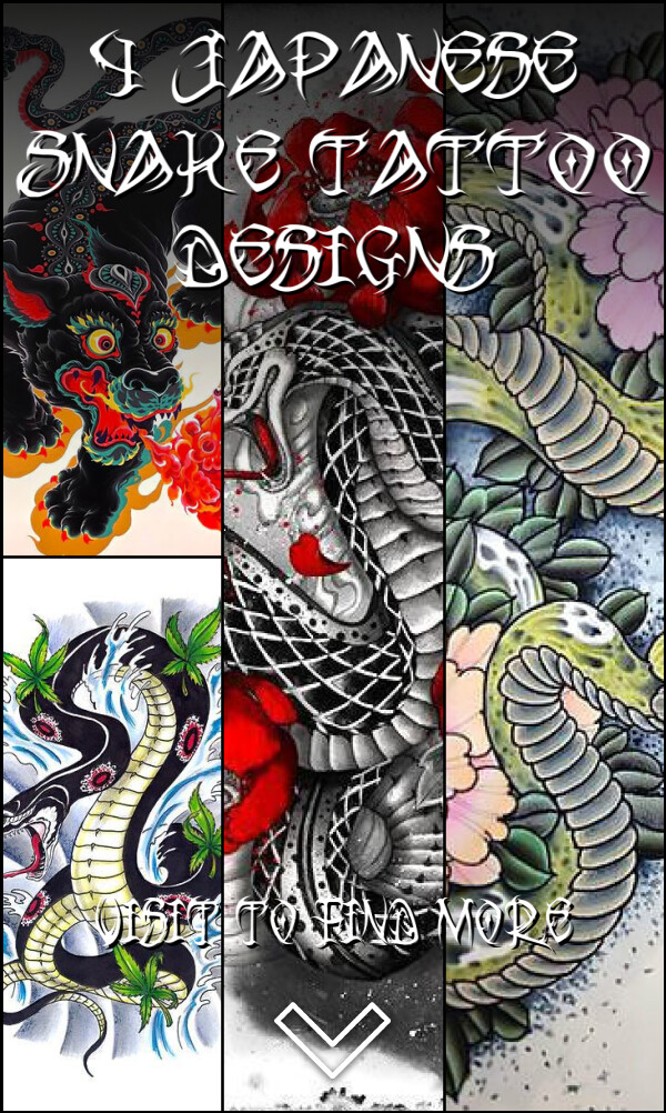 4 Japanese Snake Tattoo Designs