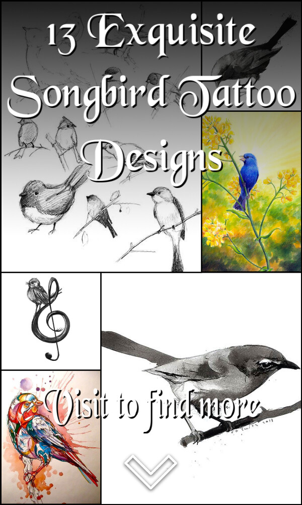 13 Exquisite Songbird Tattoo Designs