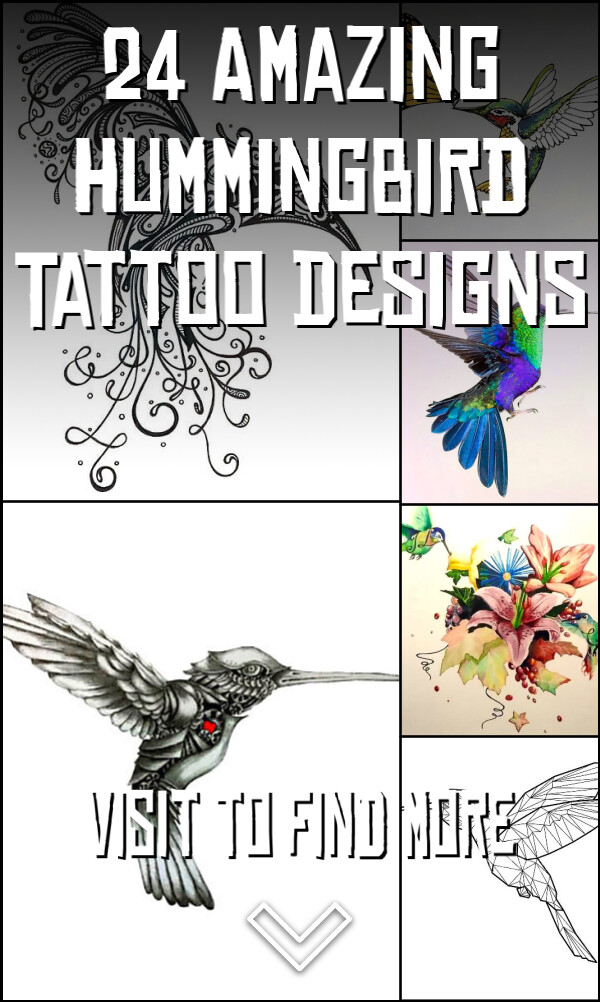 24 Amazing Hummingbird Tattoo Designs