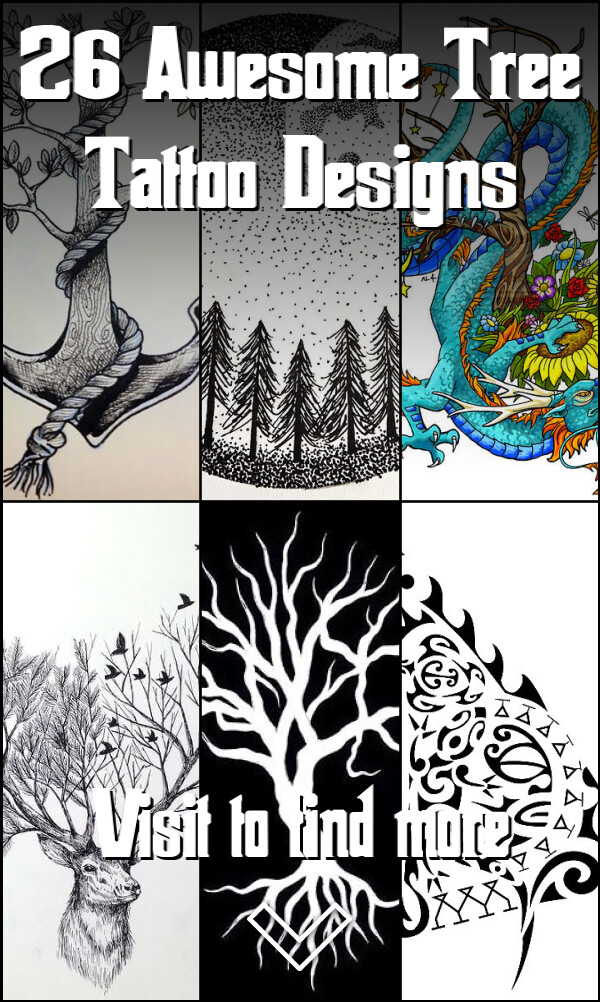 26 Awesome Tree Tattoo Designs