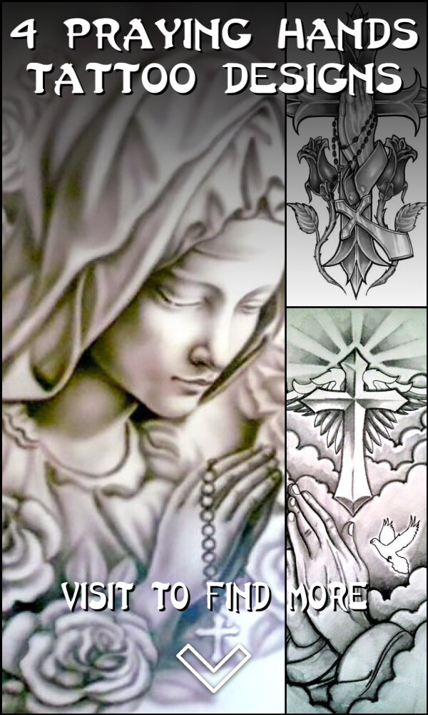 4 Praying Hands Tattoo Designs